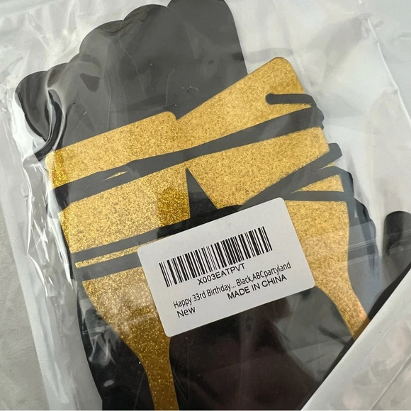 33rd Birthday Bundle! Pink Hanging Banner, Champagne Banner, Party Sash 33 Tiara - Picture 3 of 6